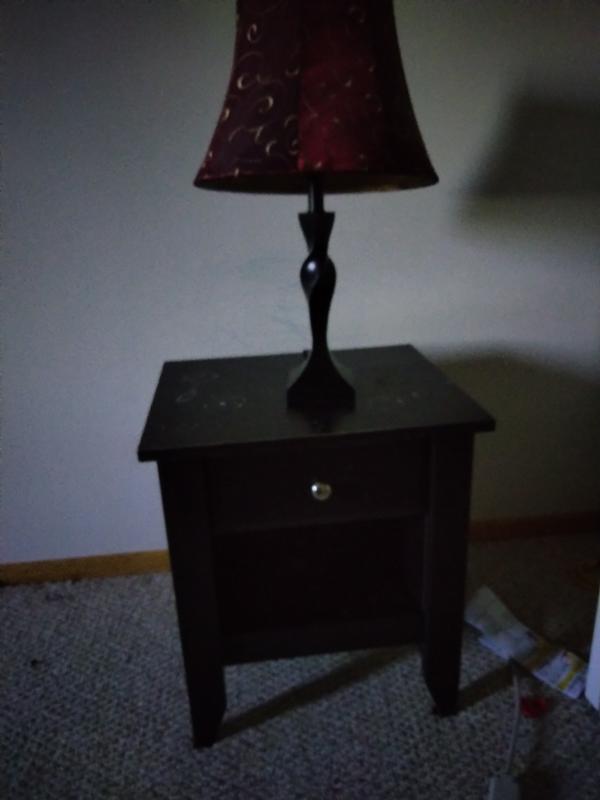 Bed side table & lamp