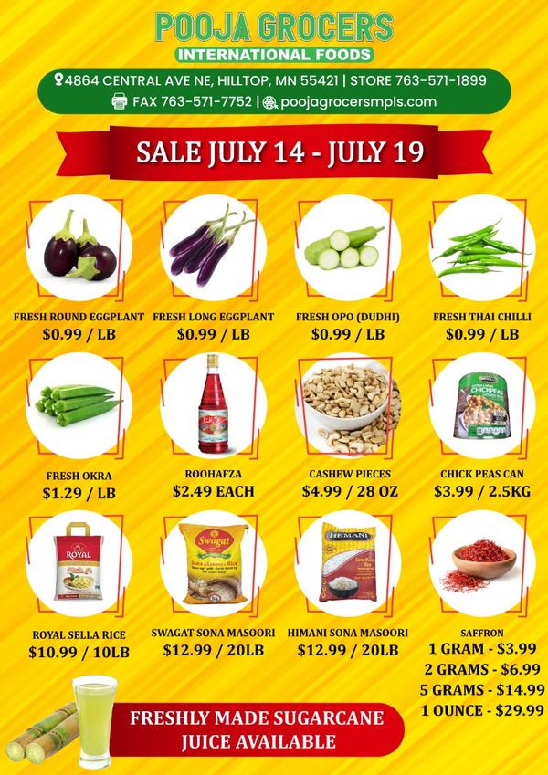 A SALE AT POOJA GROCERS