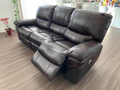 Brown 3 seater Power recliner