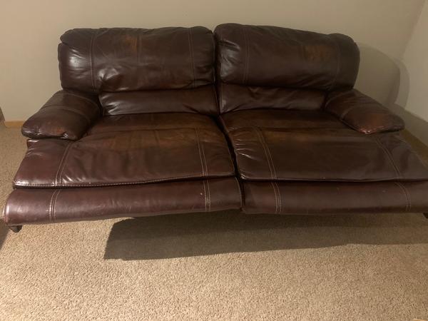 Leather Recliner Sofa