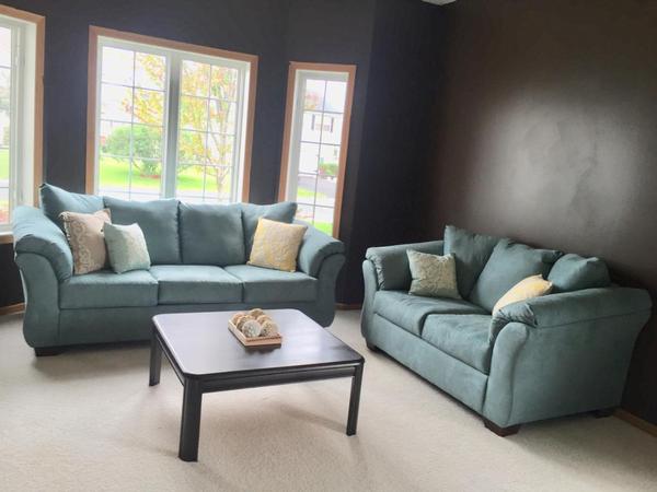 Sofa set, Coffee table, area rug