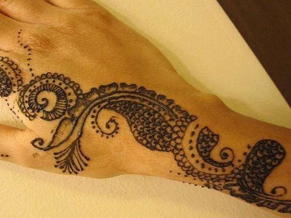 Intricate henna design