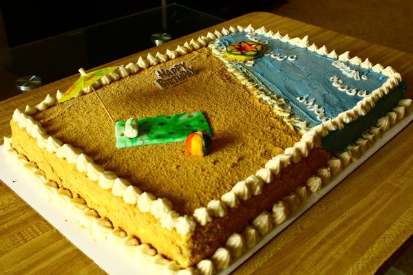 Vegan Beach Themed Cake