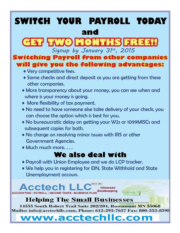 Benefit of switch payroll