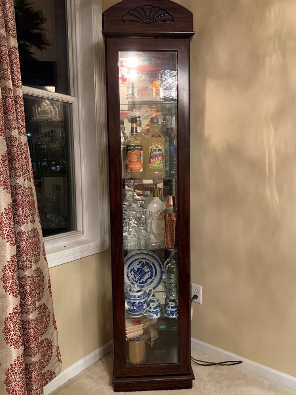 Corner hutch cabinet - $50