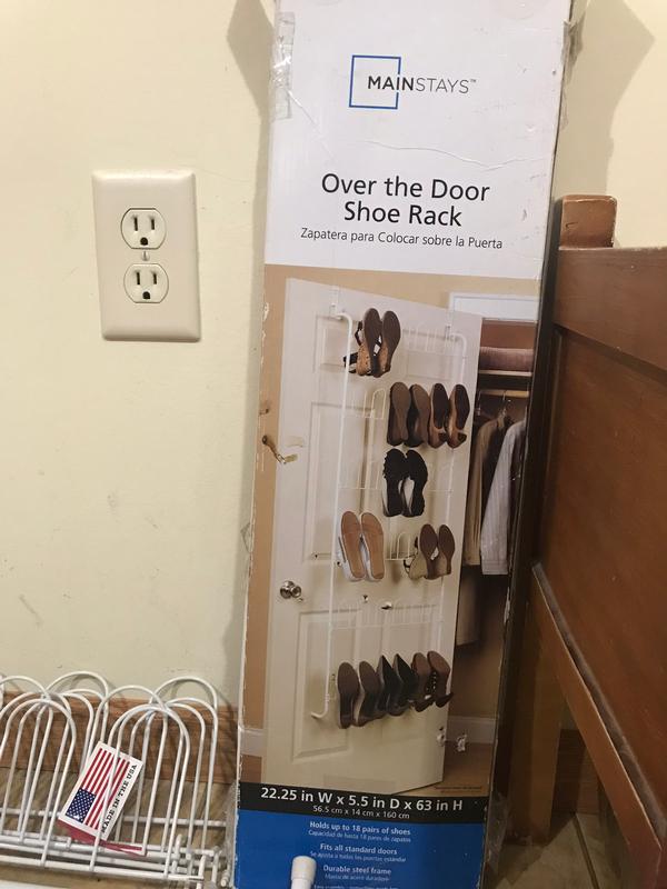 mainstays over the door shoe rack