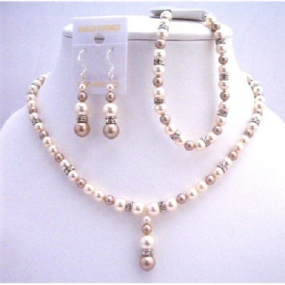 CHampagne Ivory Pearls w/ Sparkling